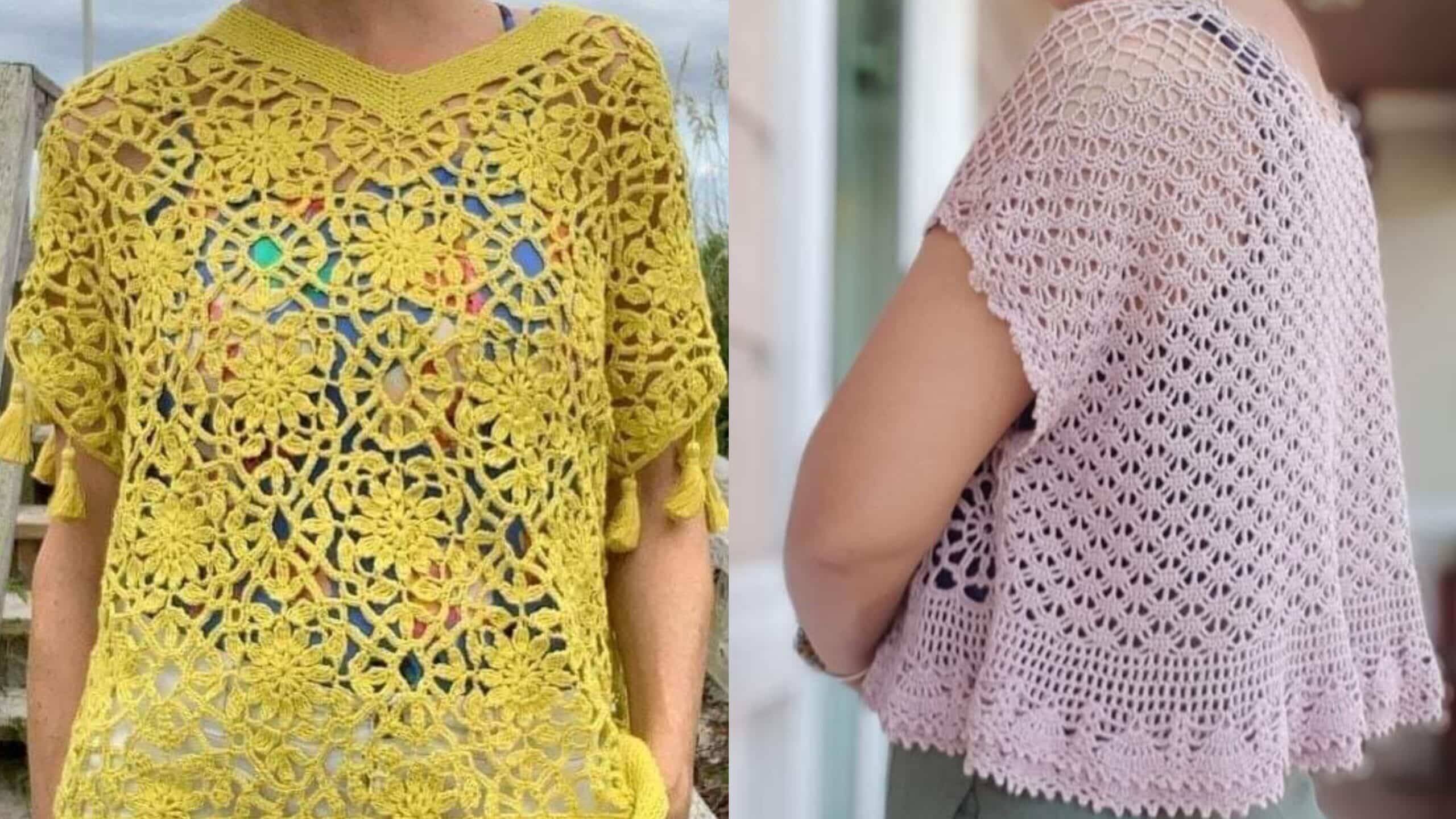 Blusas com Motivos em Crochê: Elegância e Estilo Artesanal