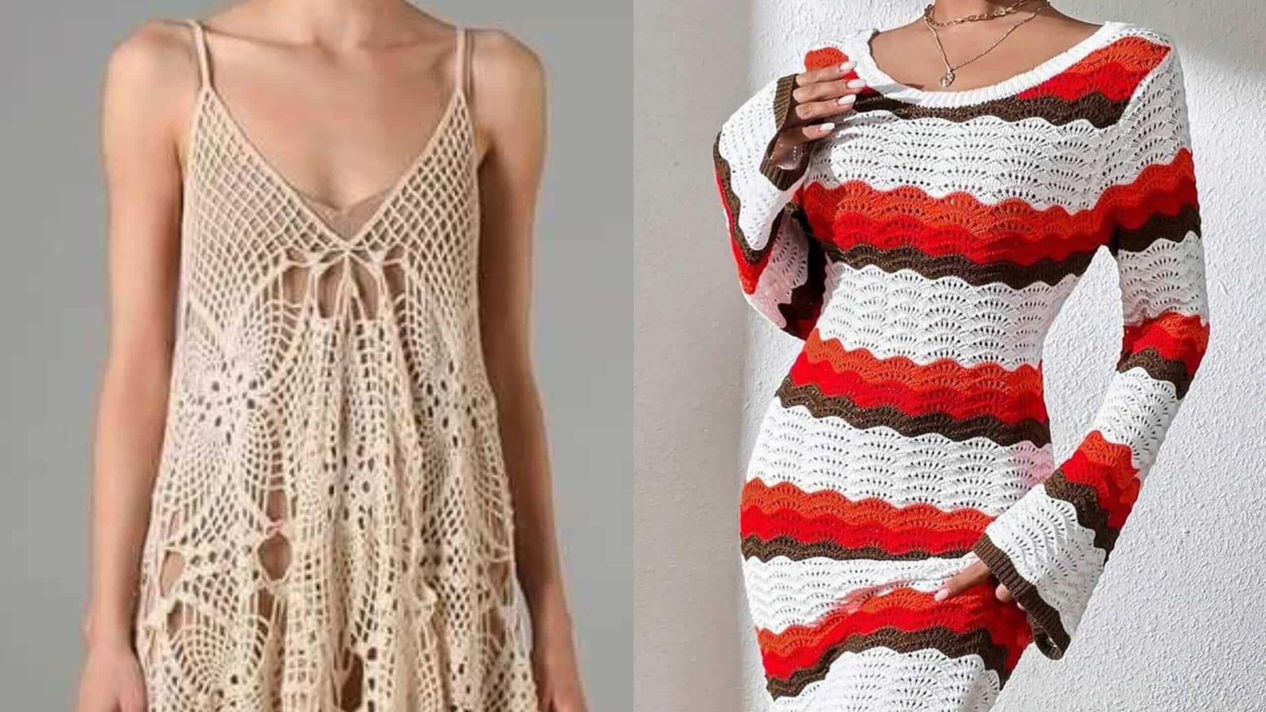 Vestidos Elegantes em Crochê: Sofisticação e Estilo Artesanal