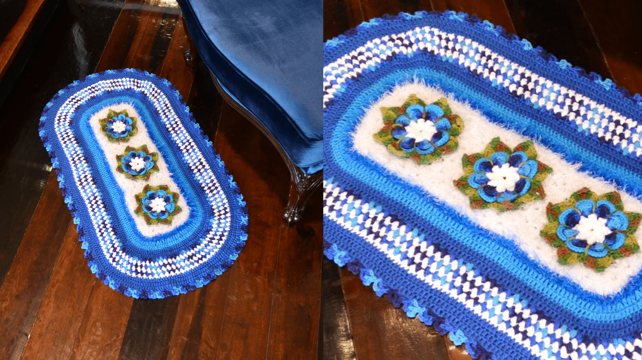 Receita Tapete de Crochê Serenidade: Conforto e Elegância para Seu Lar