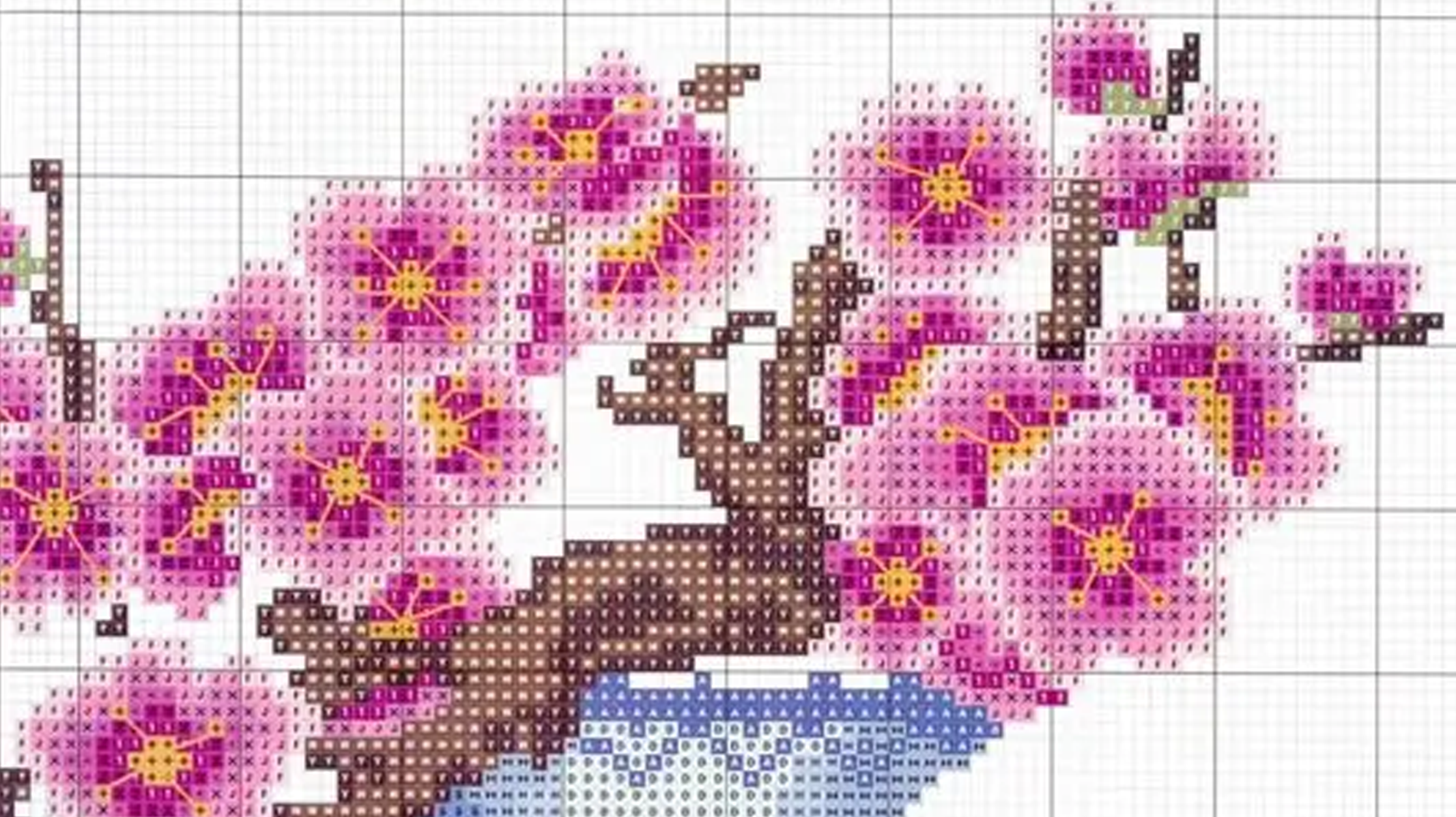 A Arte do Ponto Cruz com Flores!