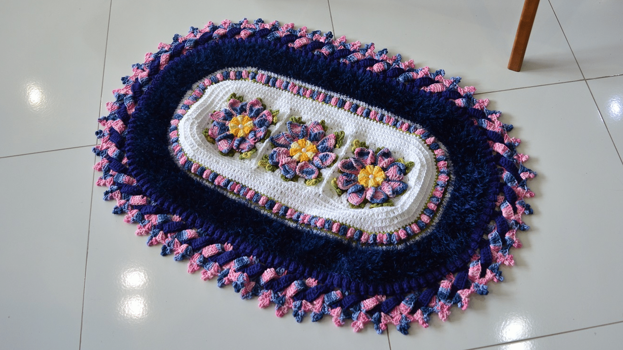 Receita Tapete de Crochê Oval Adoleta: Charme e Conforto para o Seu Lar