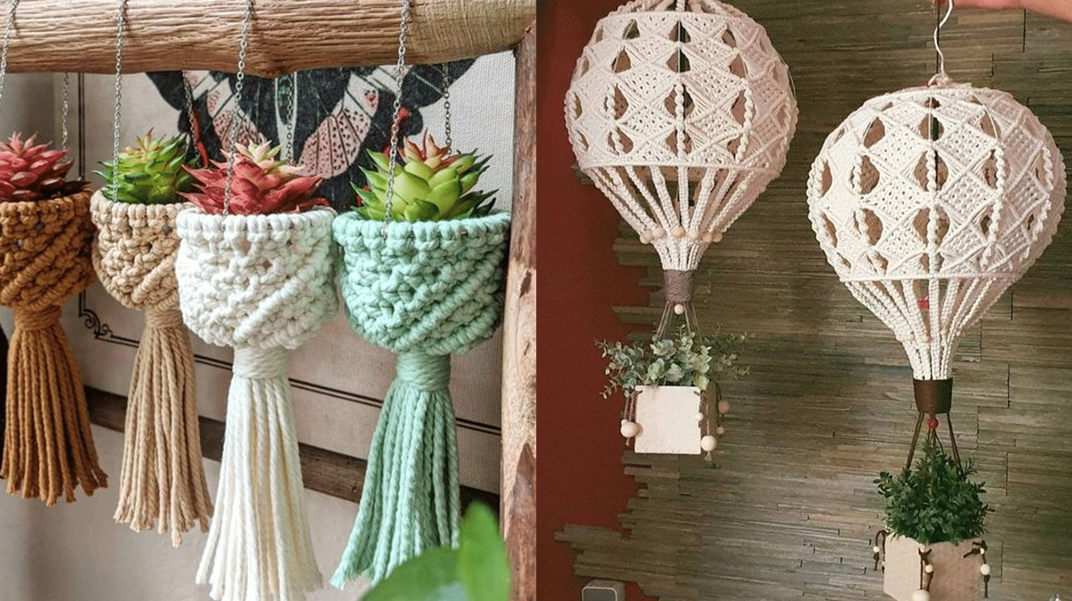 6 Ideias Incríveis de Porta-plantas em Macramê: Transforme Seu Espaço com Estilo e Criatividade!