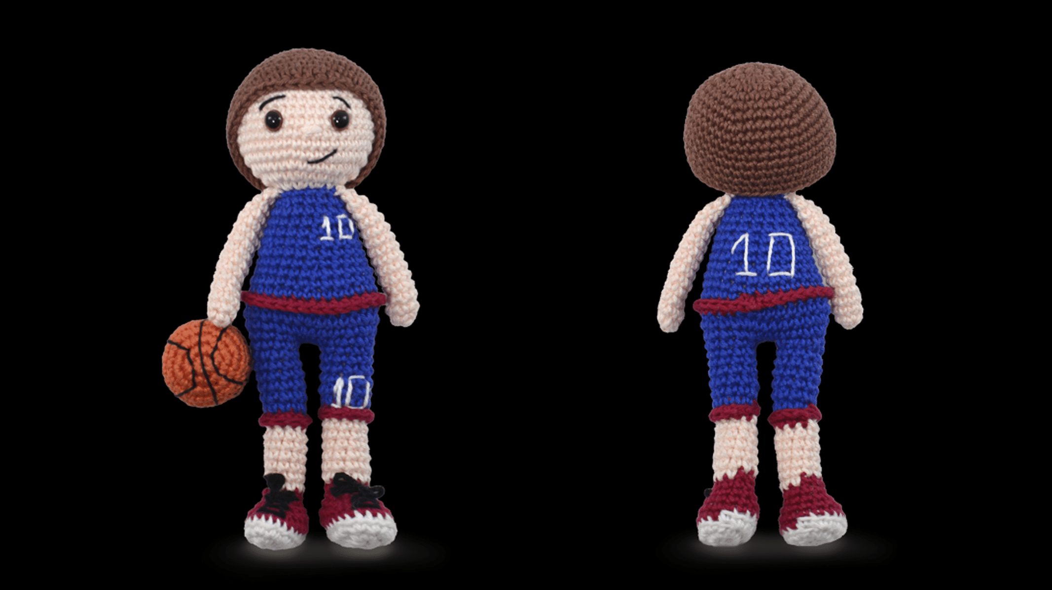 Receita Amigurumi de Crochê Jogador de Basquete