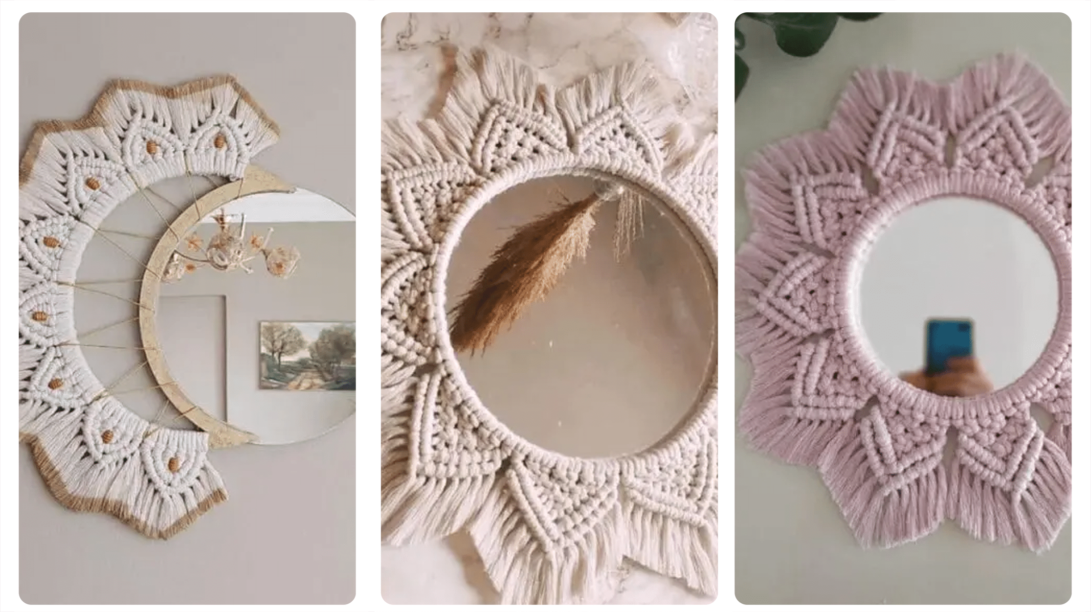A Beleza Singular do Espelho de Macramê na Decoração!