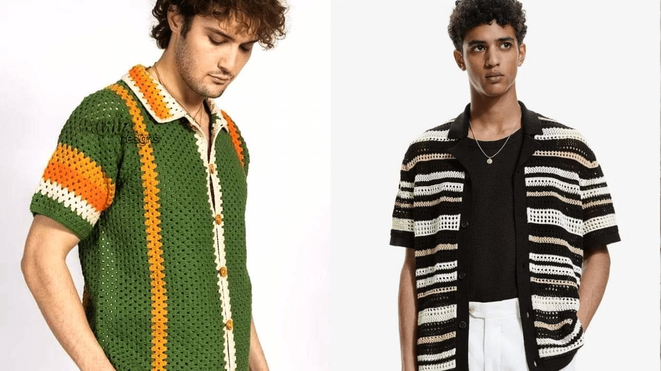 Camisa Masculina de Crochê: Elegância e Originalidade para Homens Modernos