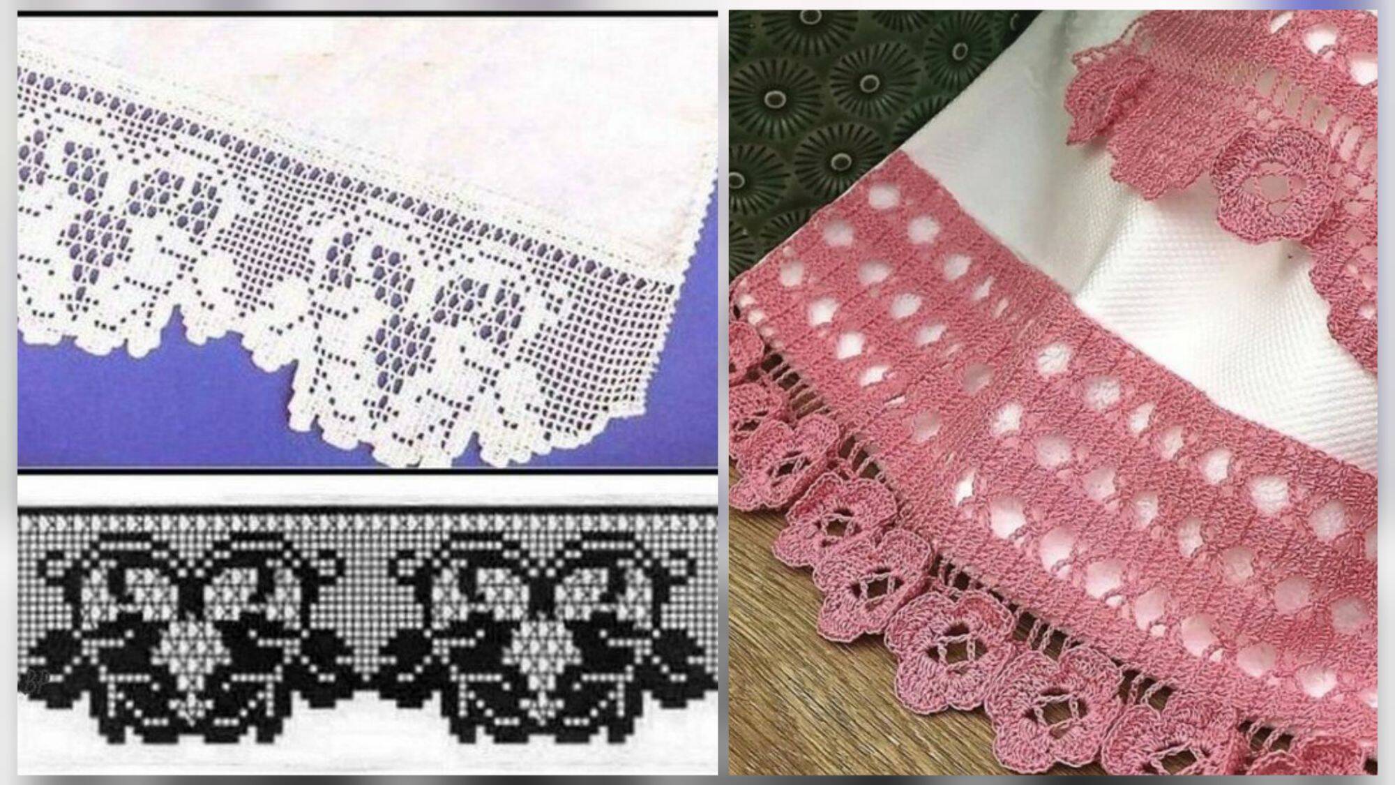22 Bicos de Crochê para Cozinha – Barradinhos para Pano de Prato com Padrões Grátis