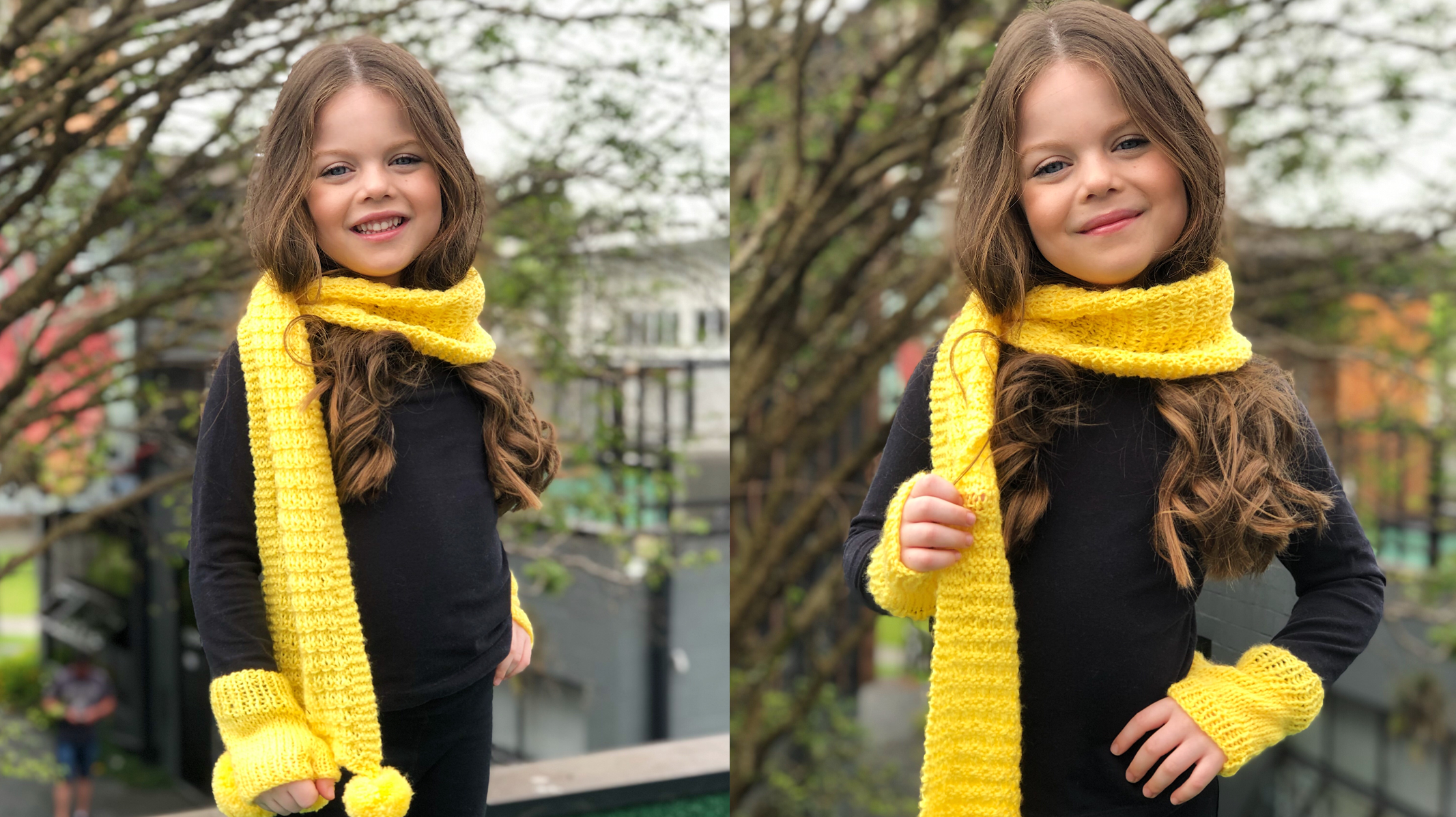 Cachecol e Luva Abecê de Tricô Infantil: Conforto e Estilo para os Pequenos
