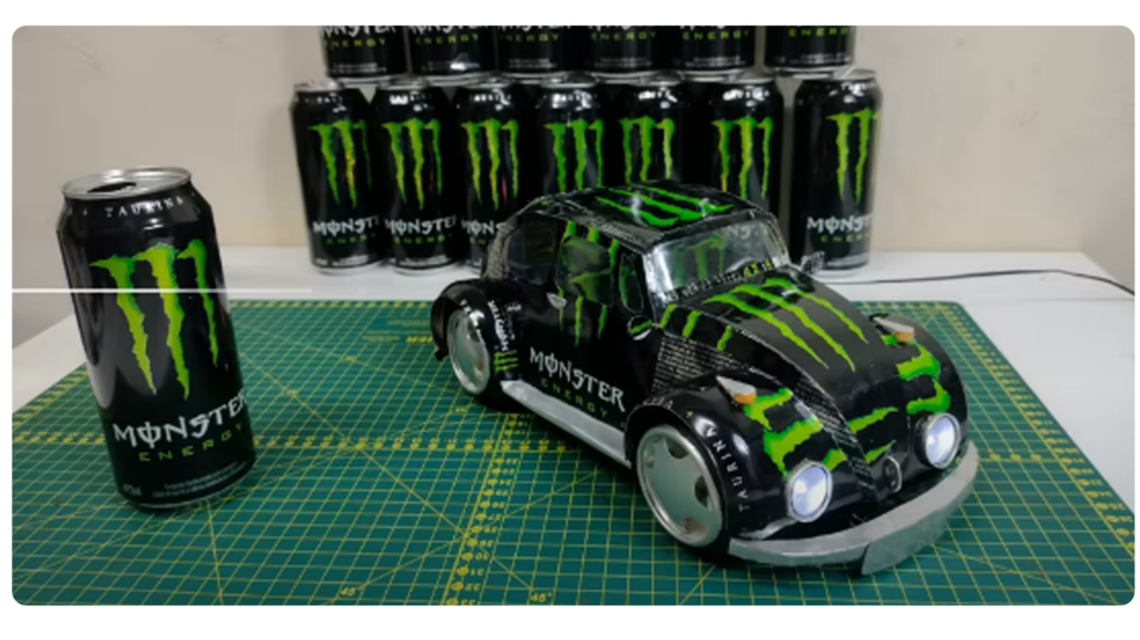 Criando Miniaturas de Fusca com Latinhas de Energético