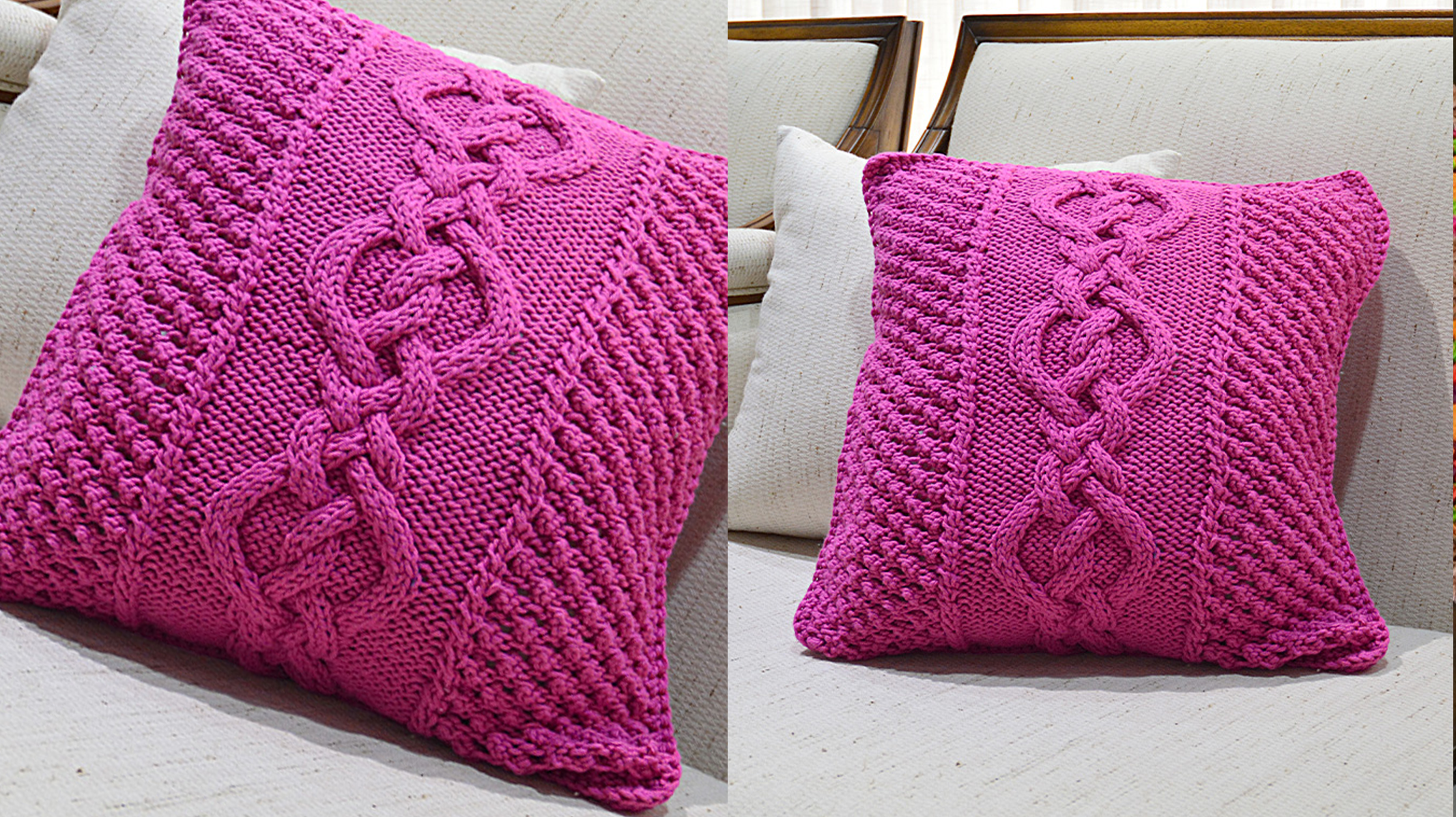 Almofada Tricô Pink: Conforto e Estilo para a Decoração da Sua Casa