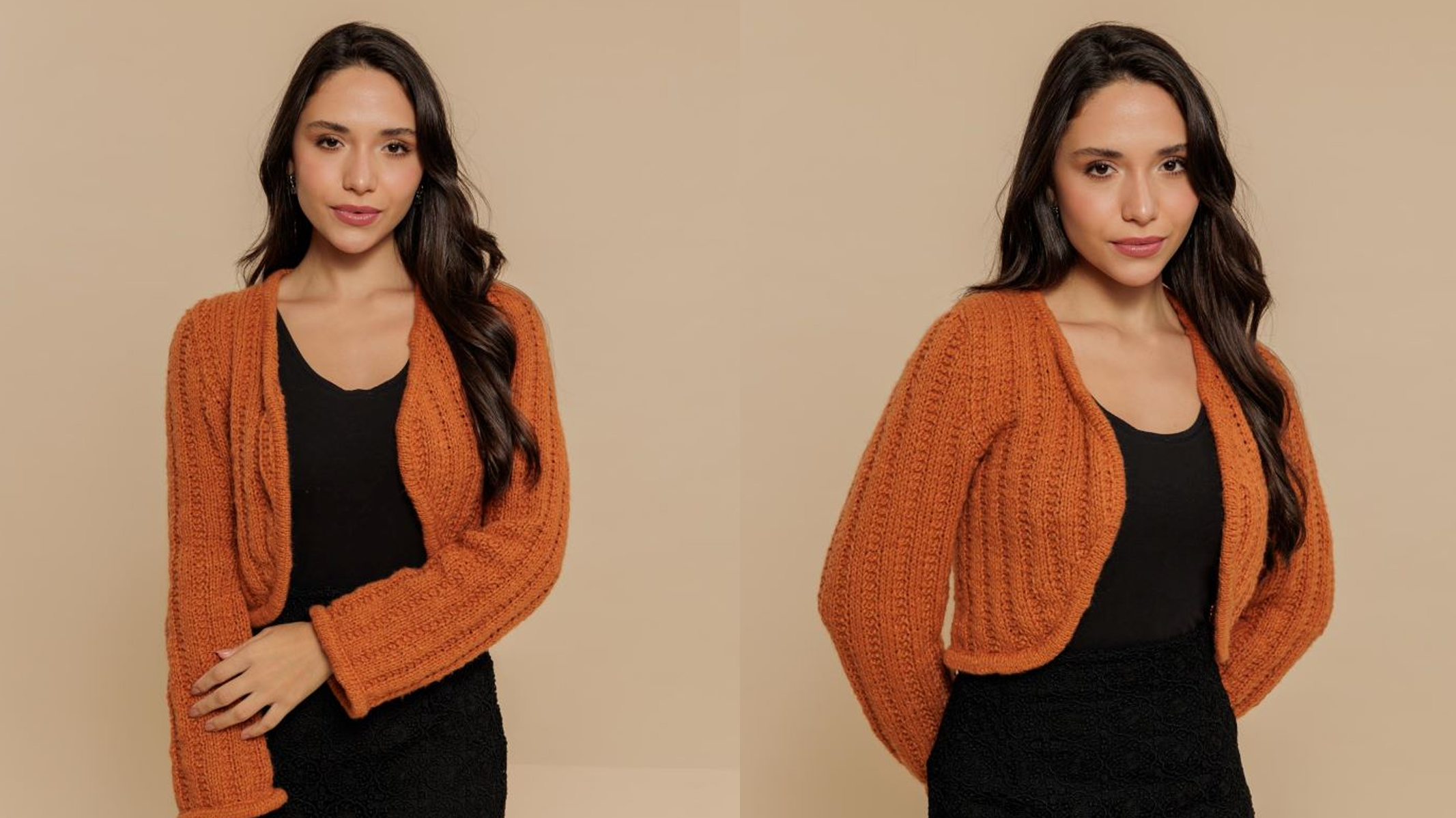Cardigã de Trico Canela: Elegância e Conforto em Cada Ponto