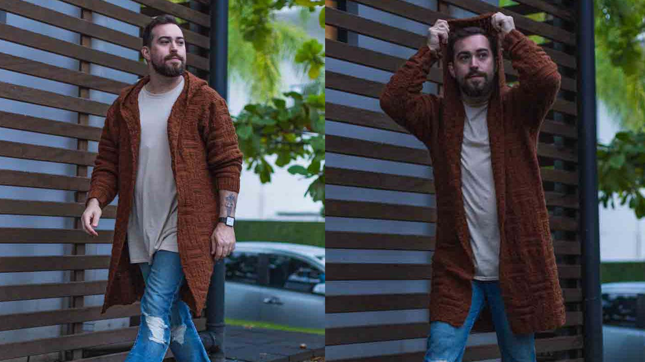 Casaco de Tricô Aberto Castanho: Elegância e Conforto para os Dias Frios