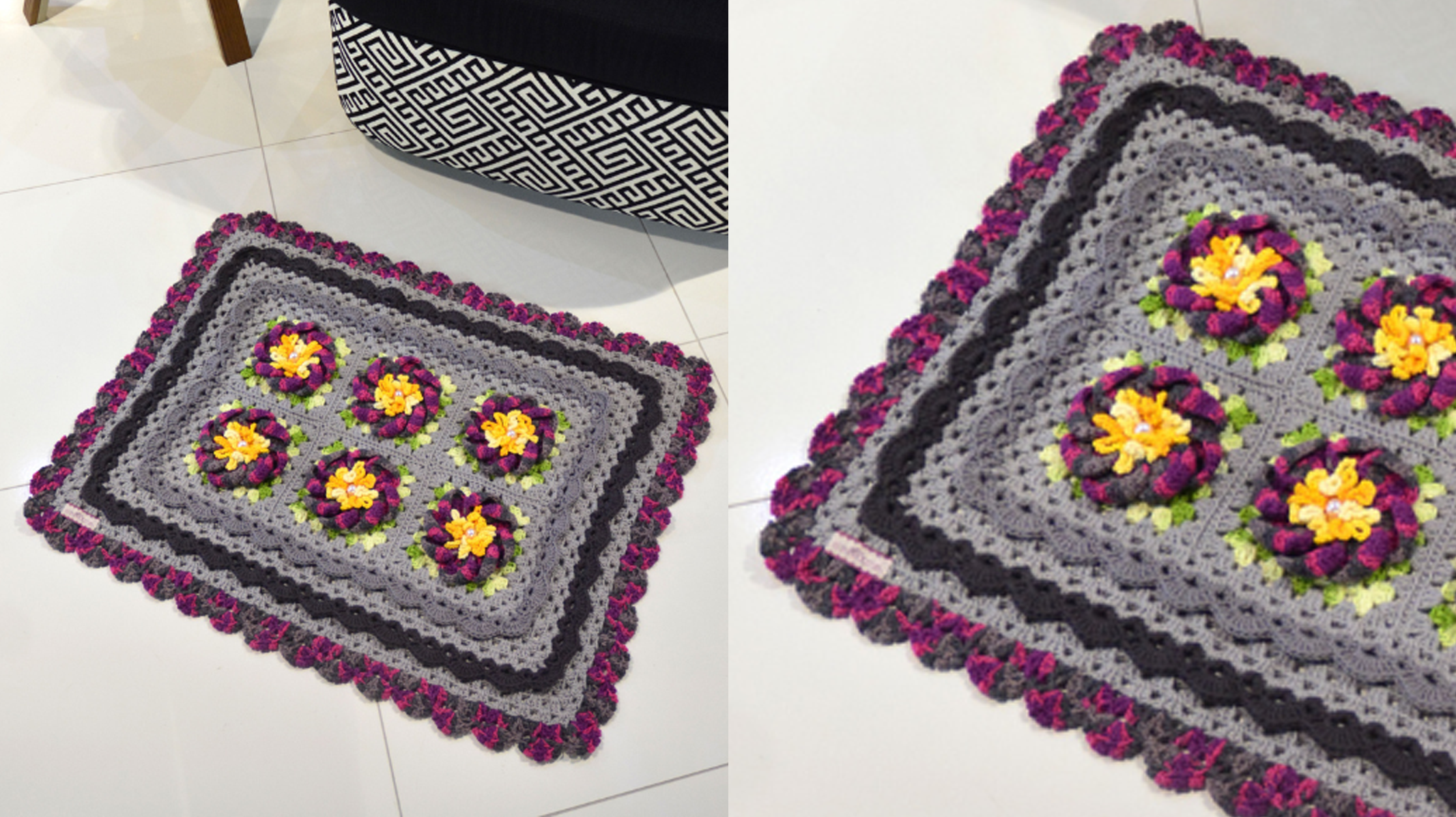 Receita Tapete de Crochê Flor Magia: Beleza e Elegância para Decorar Seu Lar