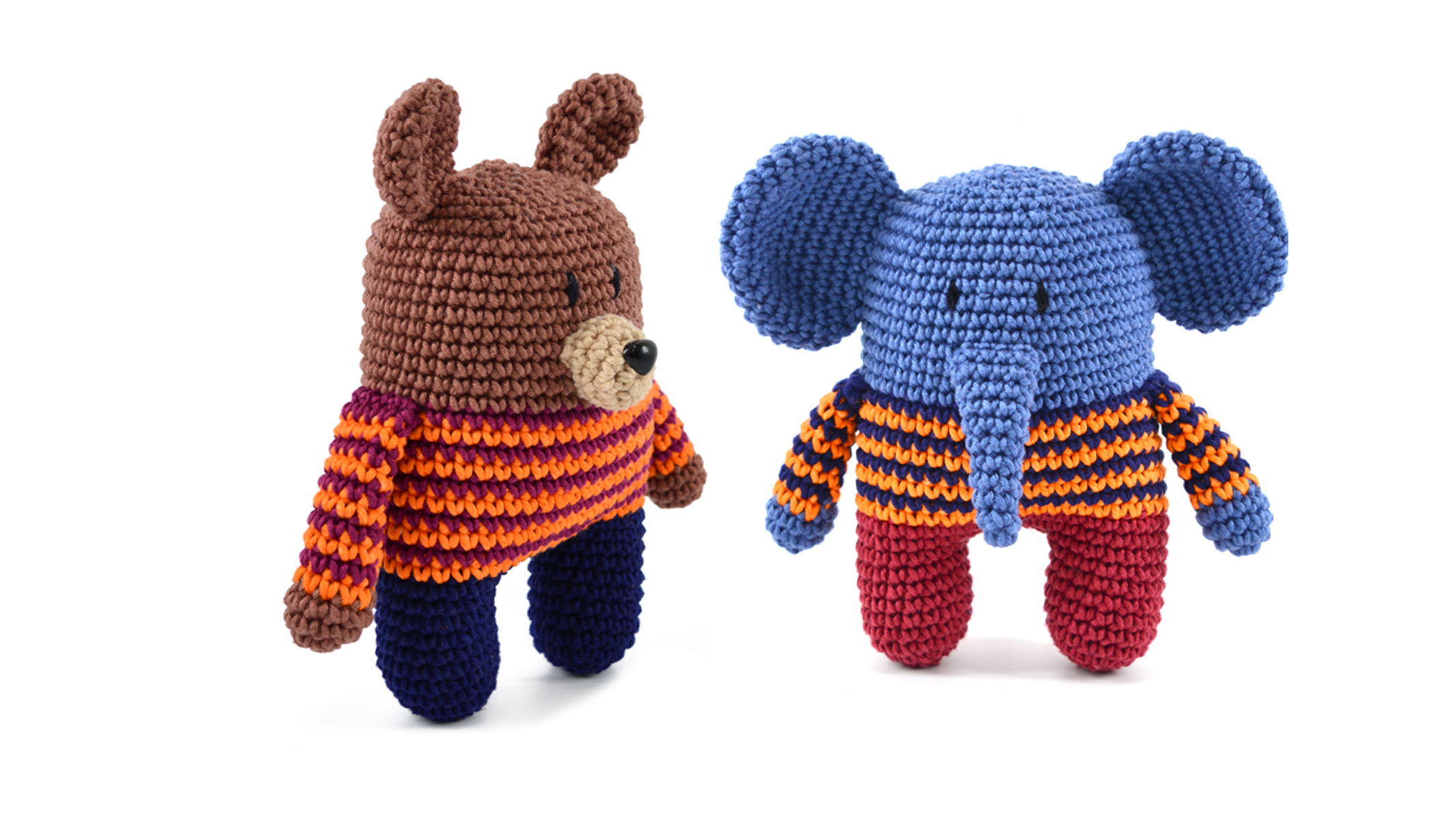 Amigurumis de Crochê Urso e Elefante Maxi: Encanto e Aconchego em Peças Artesanais