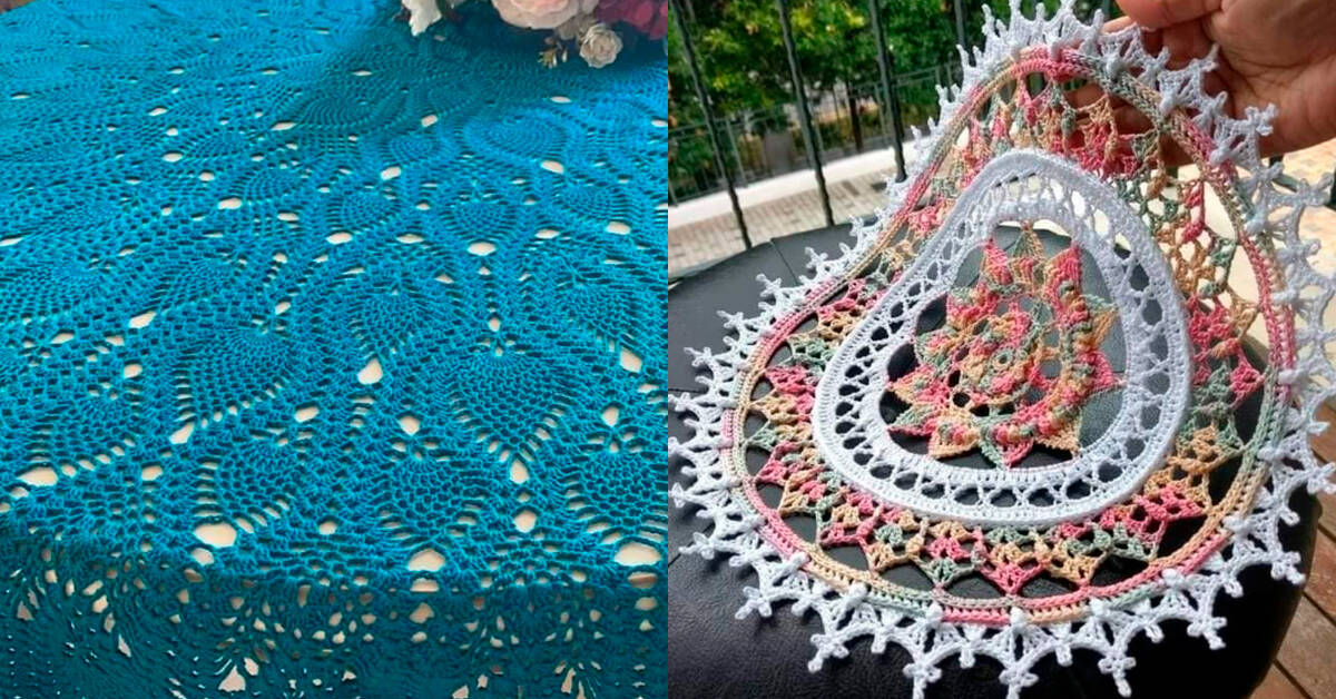Centros de Mesa em Crochê Redondos para Decorar Sua Casa