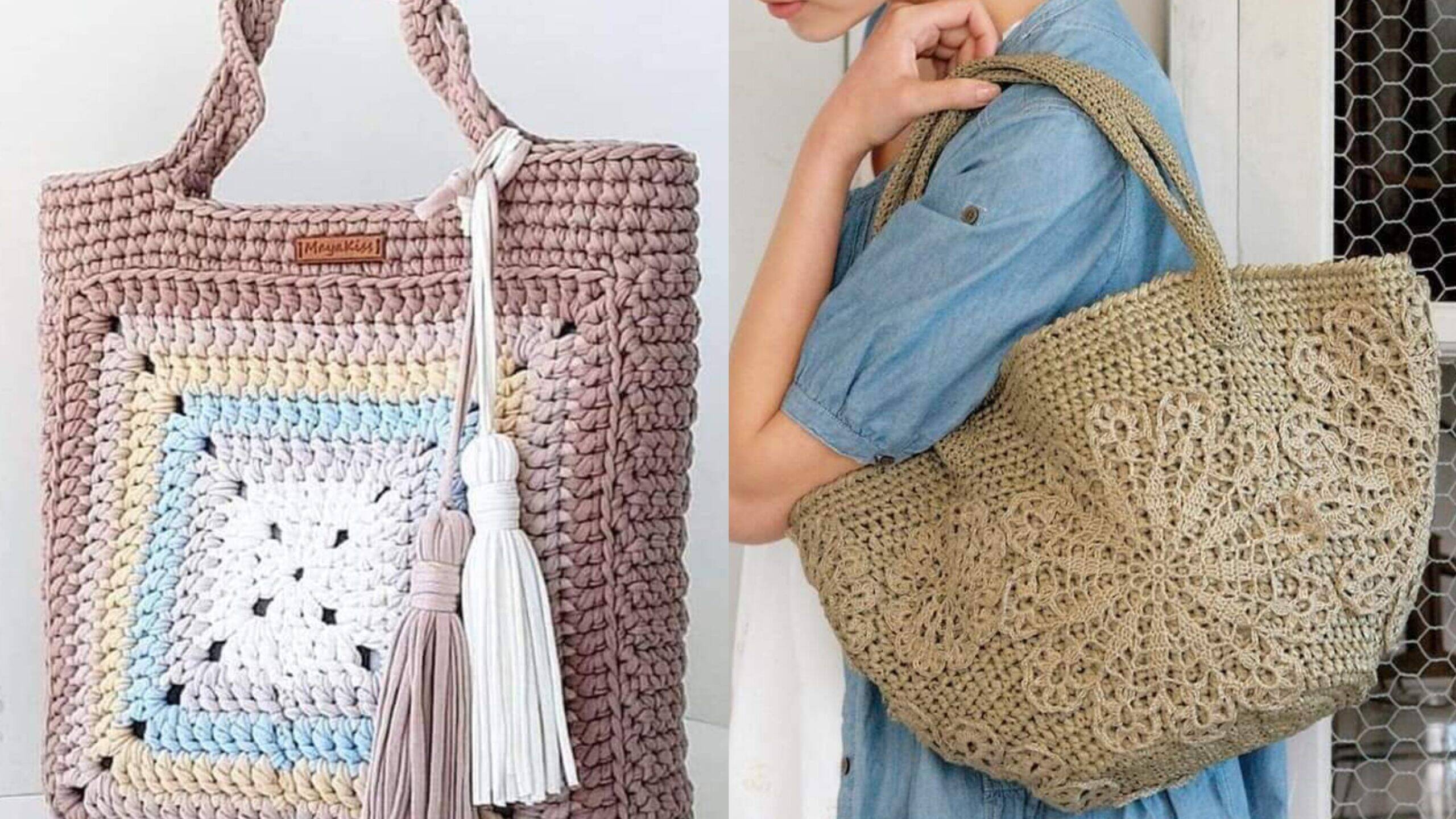 Crochê para Iniciantes:&nbsp; 22 Modelos de Bolsas com Gráficos e Vídeo Tutorial