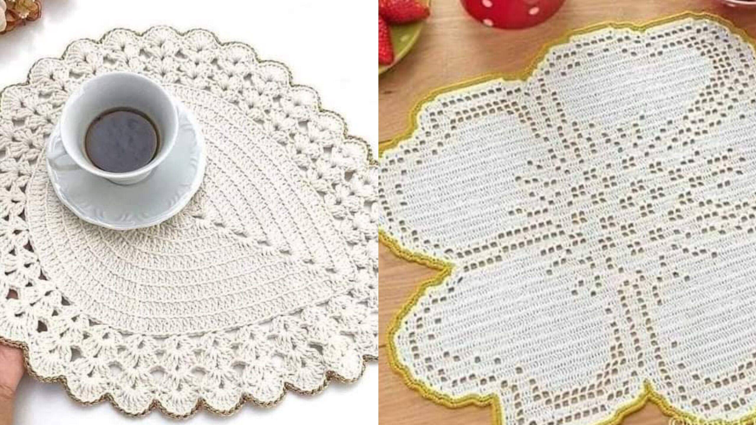 24 Sousplats de Crochê: Modelos Inovadores para Surpreender Seus Convidados