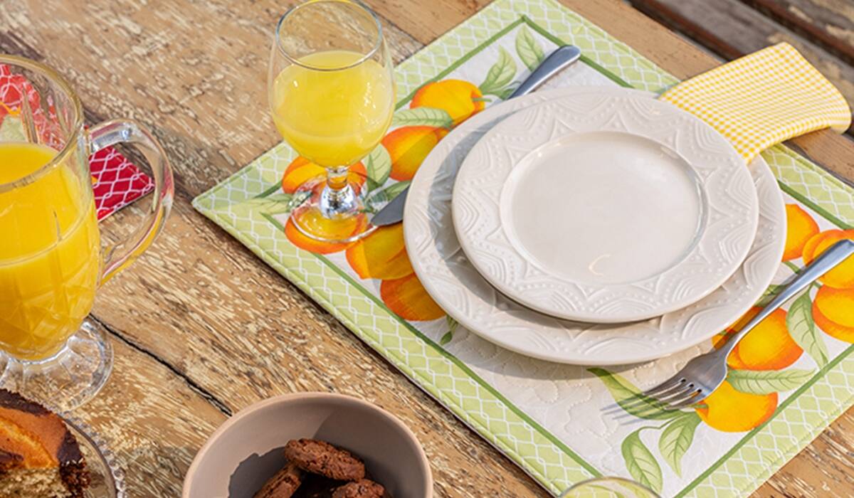 Jogo Americano com Frutas em Patchwork: Faça o Seu!