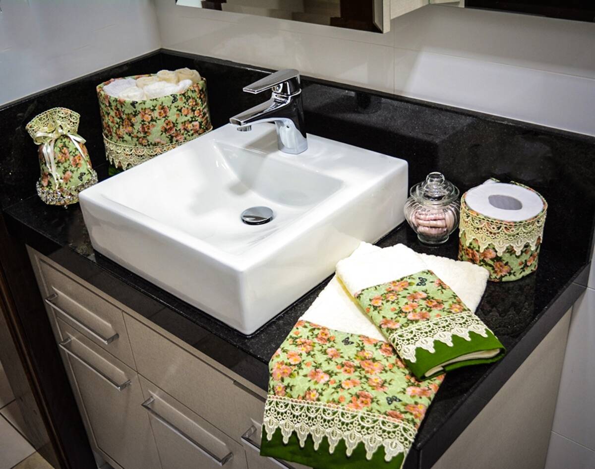 Kit Lavabo Jardim em Patchwork: Passo a Passo