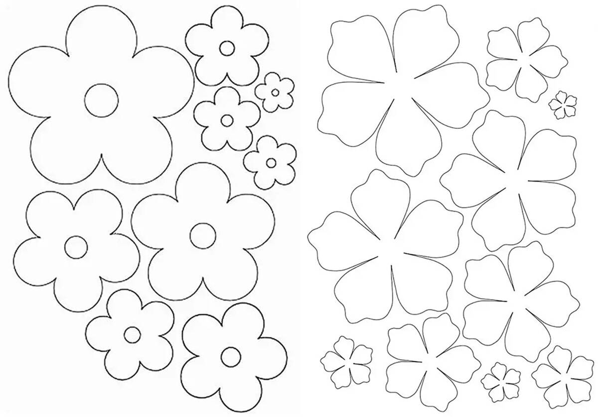 Moldes de Flores de Papel: Para usar no seu Artesanato