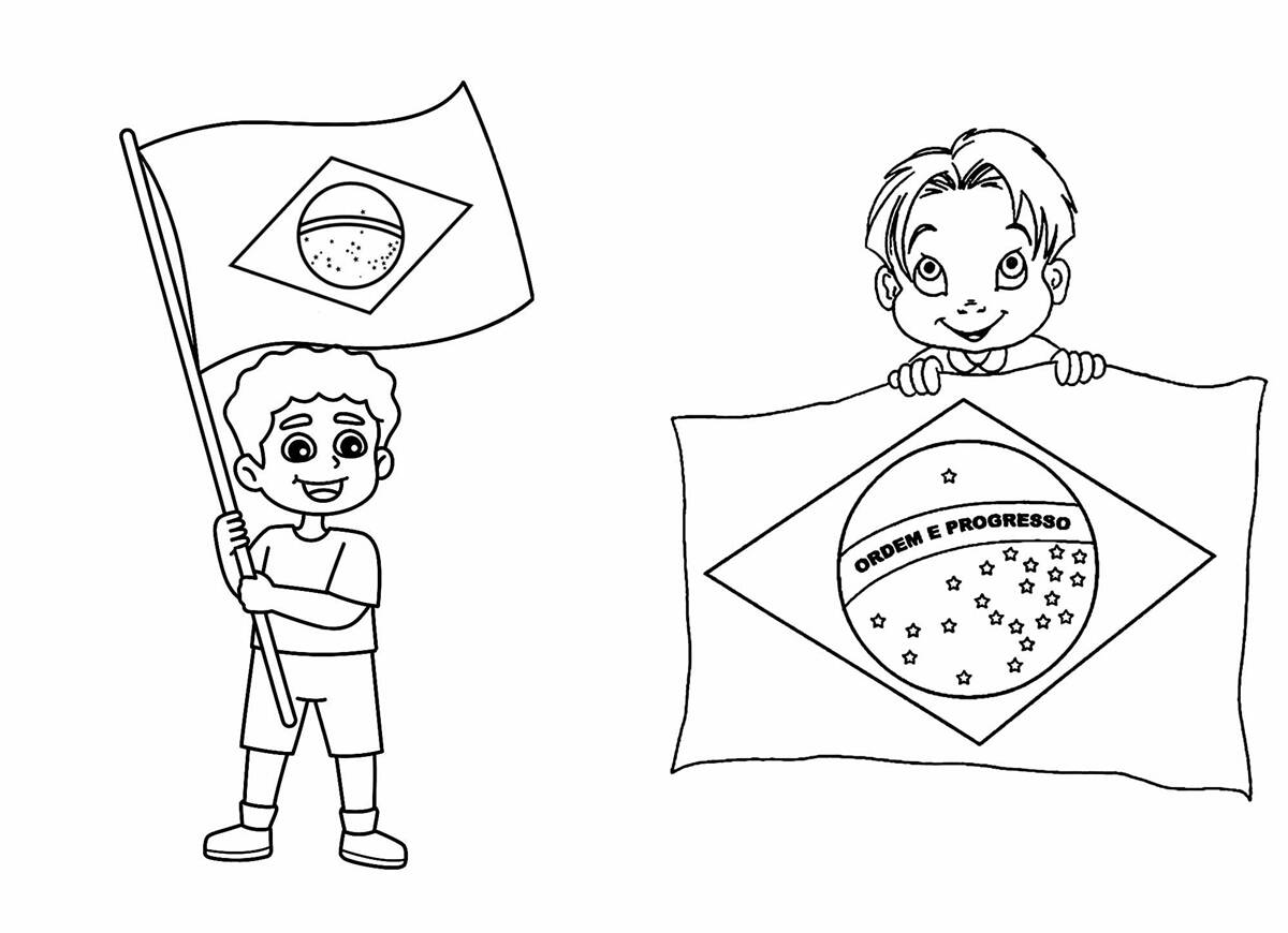 Moldes da Bandeira do Brasil: Enfeite seu 7 de Setembro