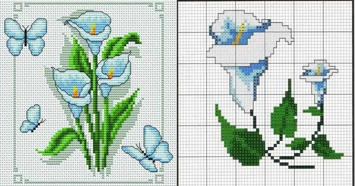 Flor Copo de Leite em Ponto Cruz: Passo a Passo Completo