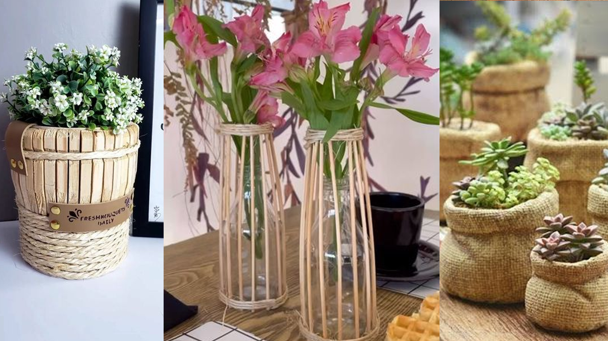 Ideias Criativas de Vasos de Planta com Materiais Reciclados