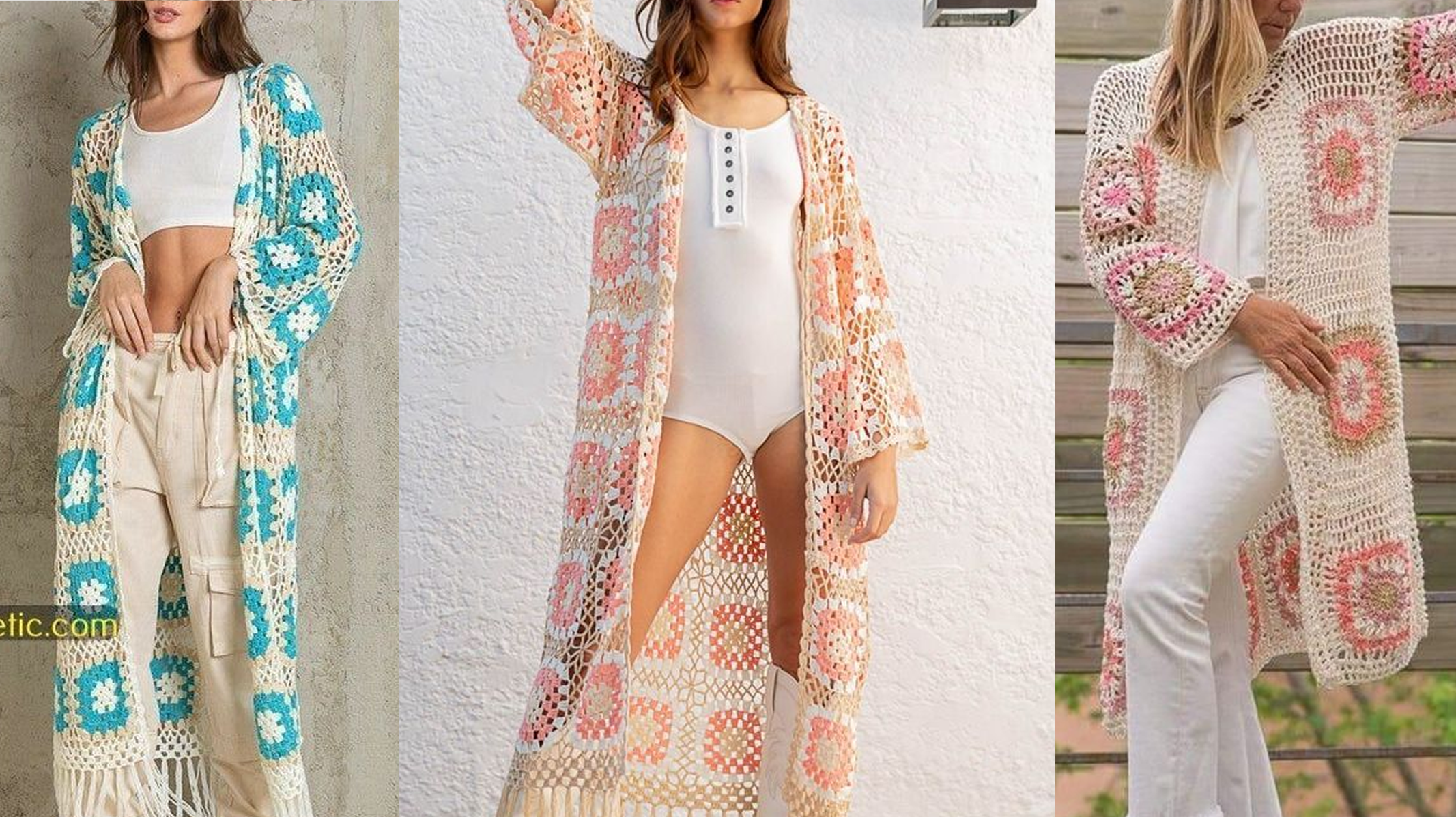 10 Kimonos belíssimos em crochê para te inspirar e arrasar nesse verão