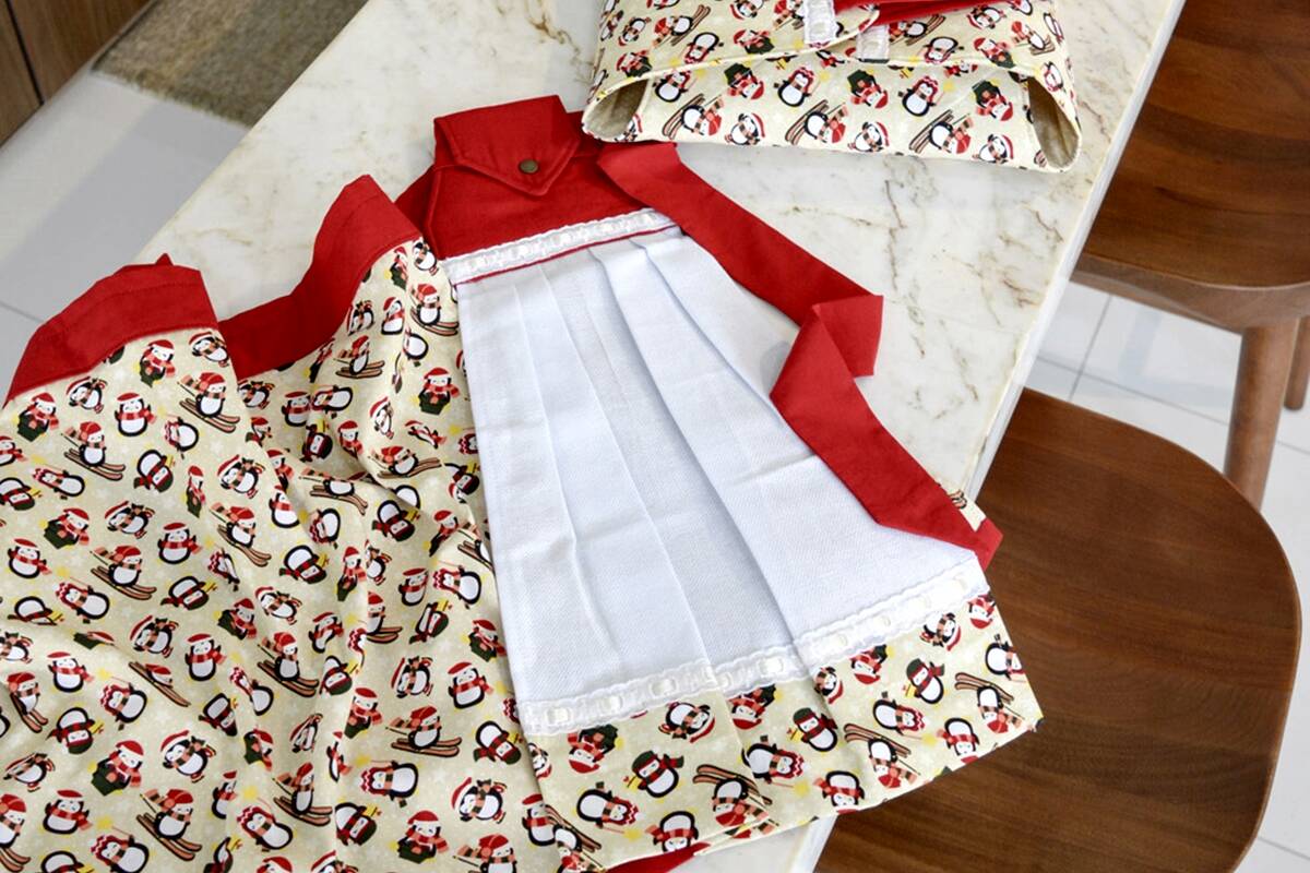 Kit Cozinha de Pinguins em Patchwork: Aprenda a Fazer