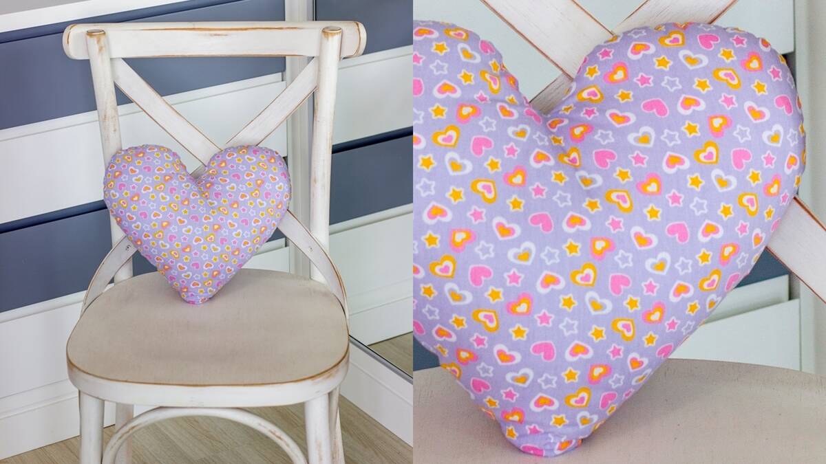 Almofada Love Corações em Patchwork: Aprenda a Fazer a Sua!