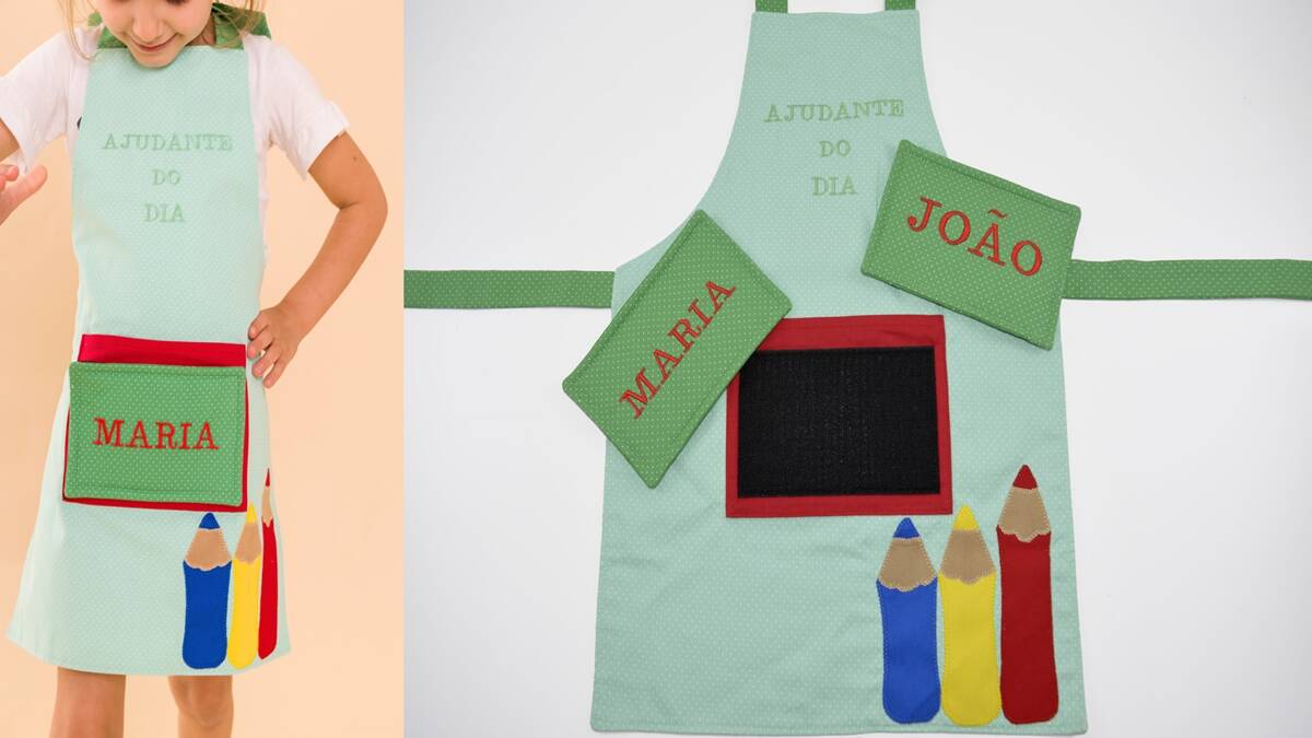 Avental Infantil Ajudante do Dia em Patchwork: Guia Completo!
