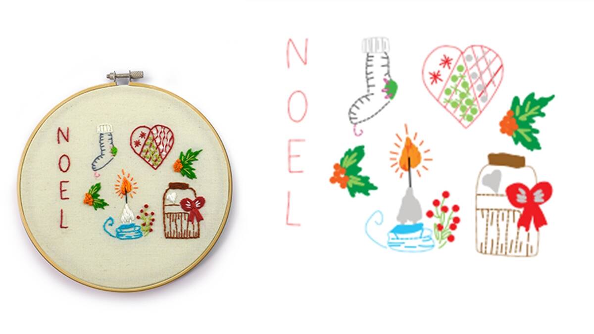 Bordado Noel: Aprenda a Fazer uma Linda Peça Natalina!