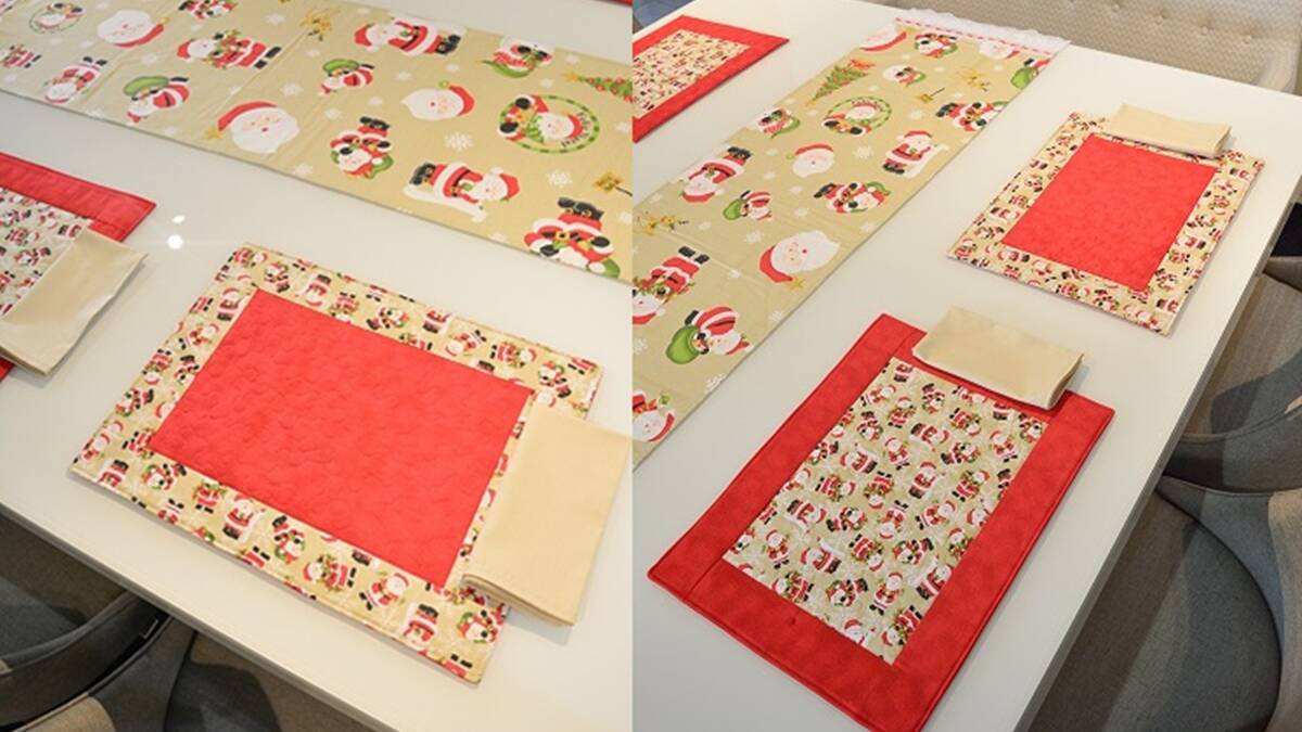 Jogo Americano de Natal em Patchwork: Faça o Seu!