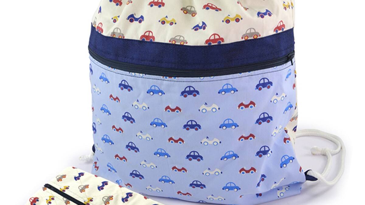 Mochila de Tecido e Estojo Carrinhos: Passo a Passo Completo!