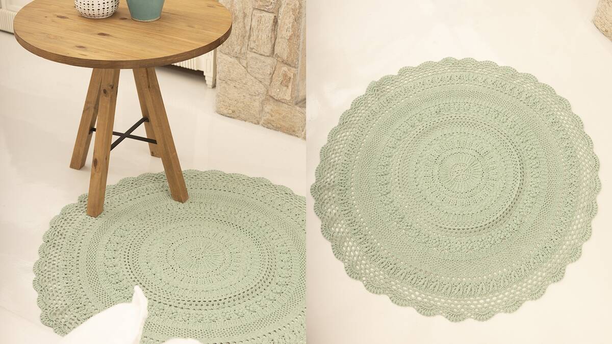 Tapete Verde Bebê Feito em Crochê: Aprenda a Fazer o Seu!