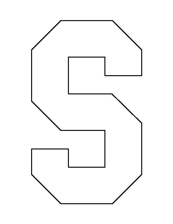 moldes de letra s