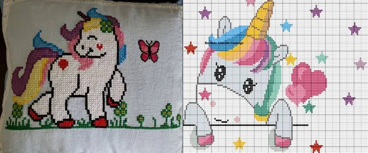 Unicórnio em Ponto Cruz: Magia no Seu Artesanato!