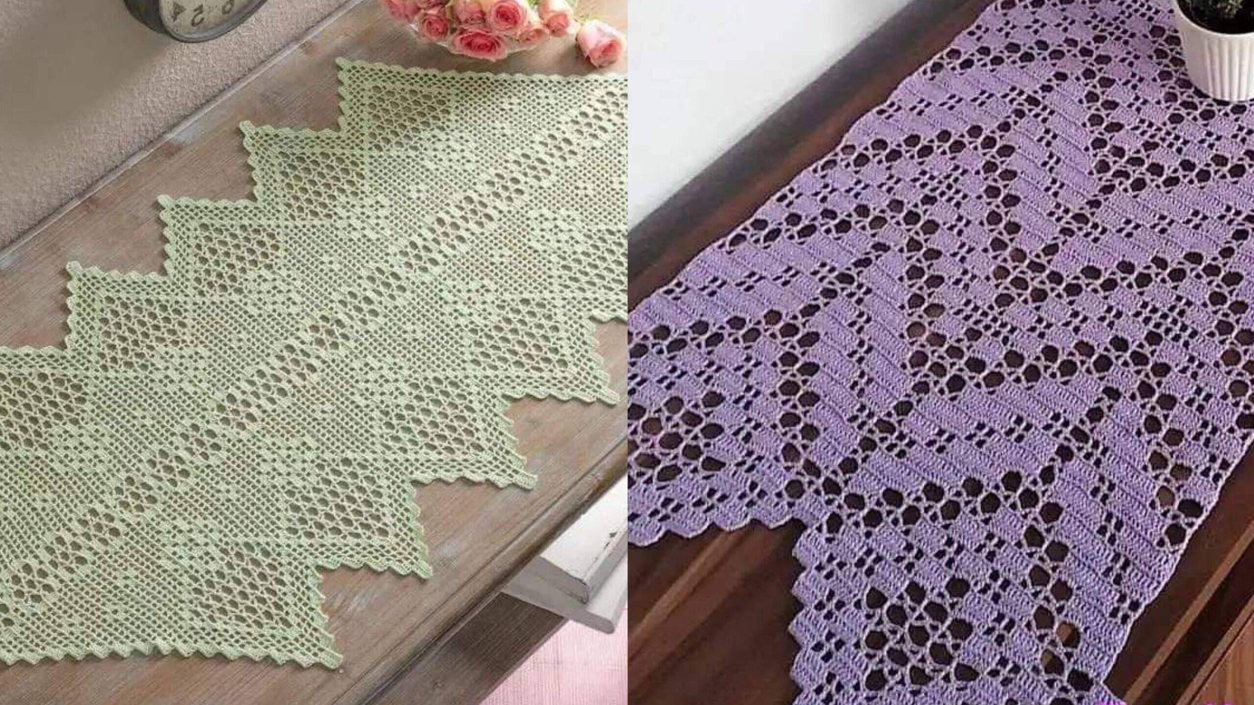 7 Trilhos de Mesa em Crochê: Gráficos e Tutorial para Iniciantes