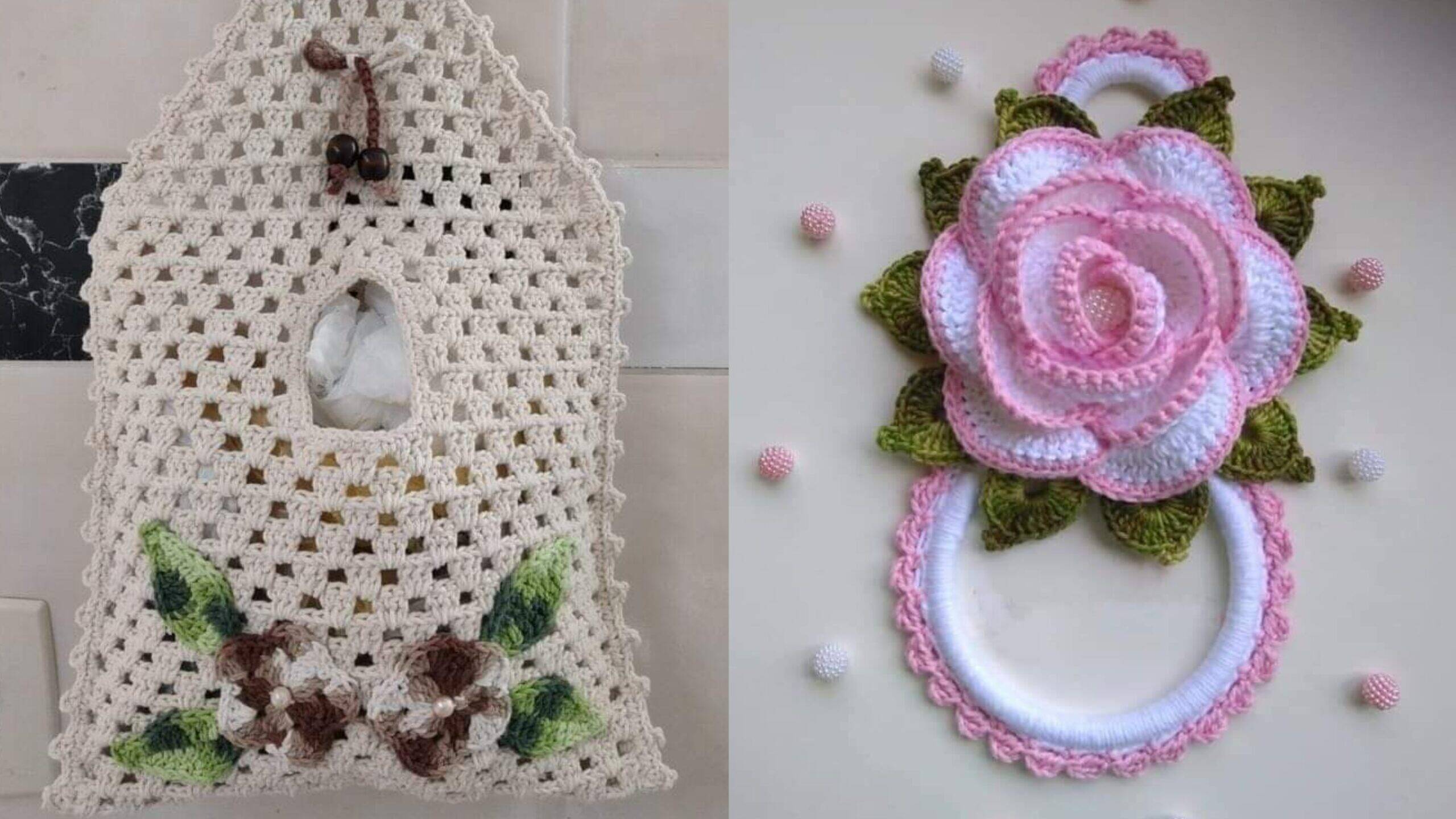 Decoração Funcional: Itens de Crochê Práticos para Transformar Sua Cozinha e Banheiro