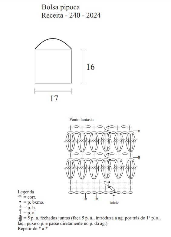 bolsa de crochê