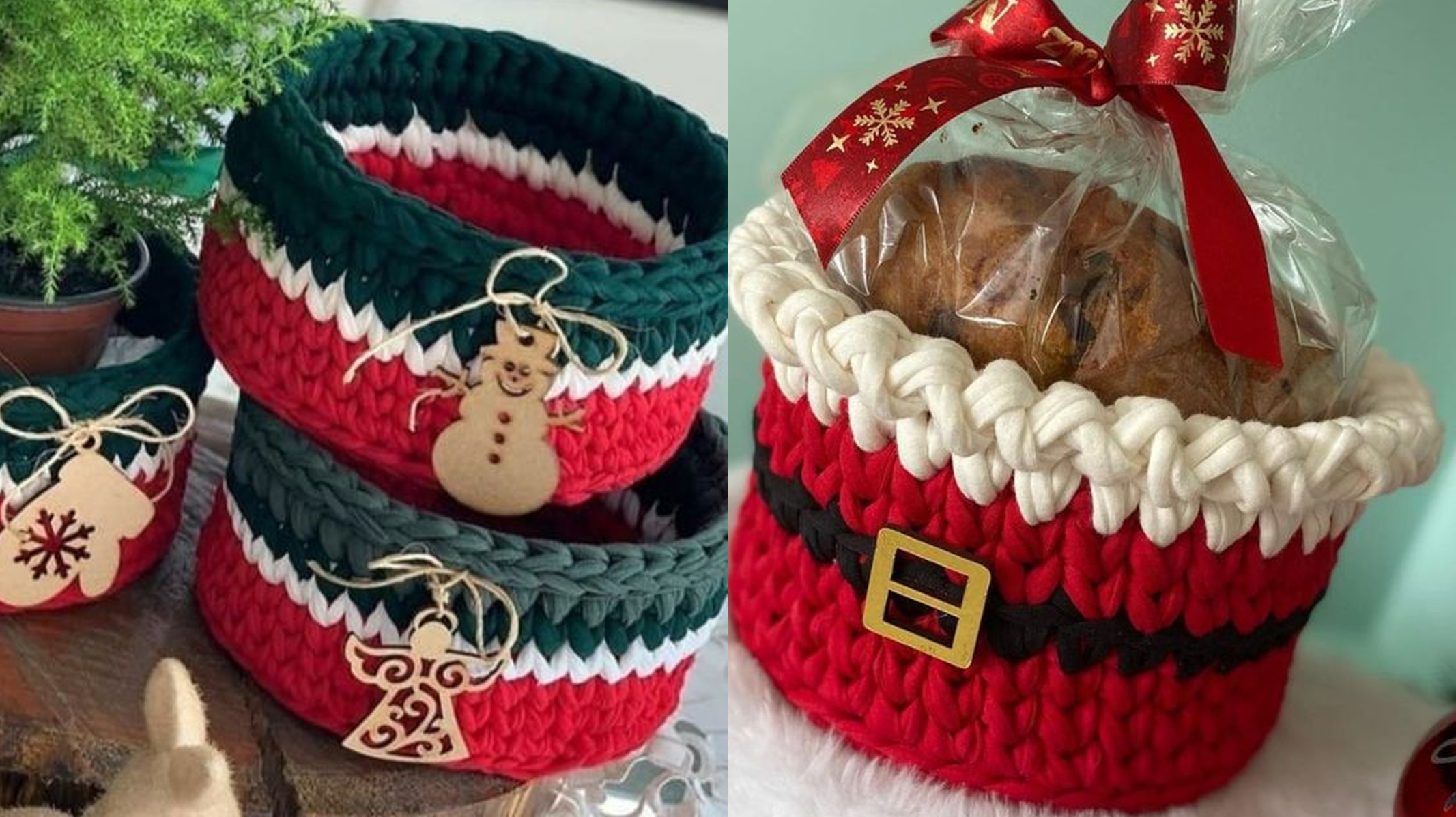 Lembrancinhas e Porta-Lembrancinhas de Crochê para Presentear no Natal