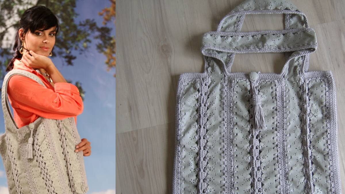 Bolsa de Crochê com Couro Tricô: Faça a Sua!