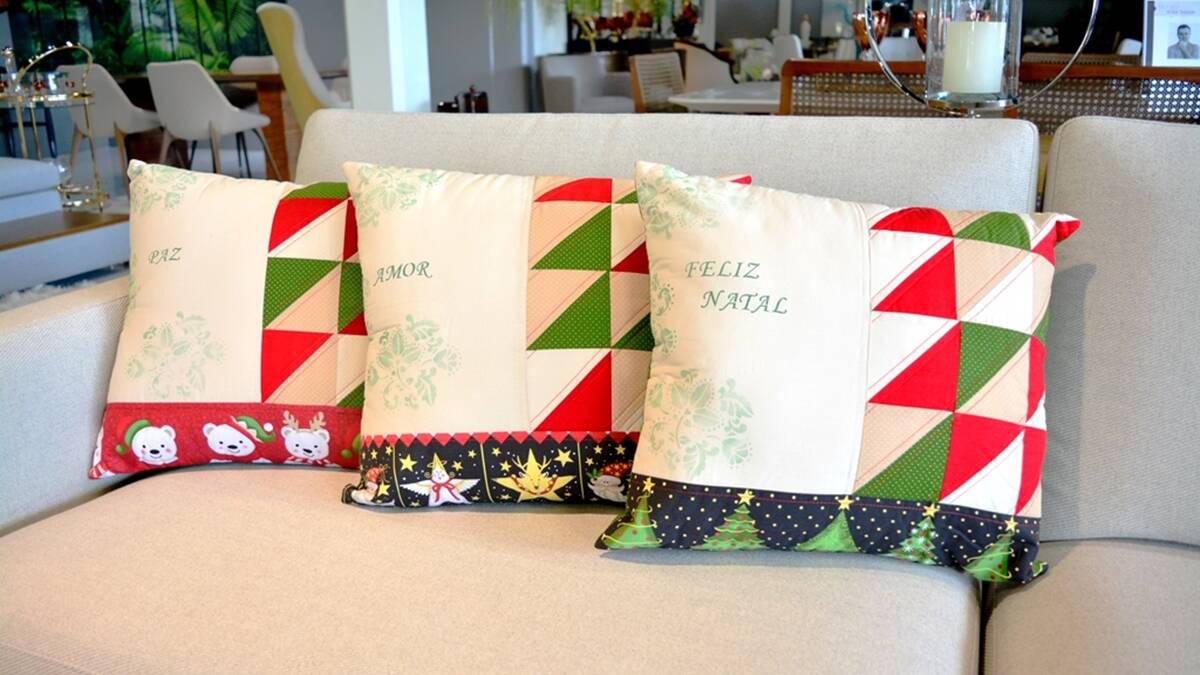 Almofada de Natal em Patchwork: Aprenda a Fazer a Sua!