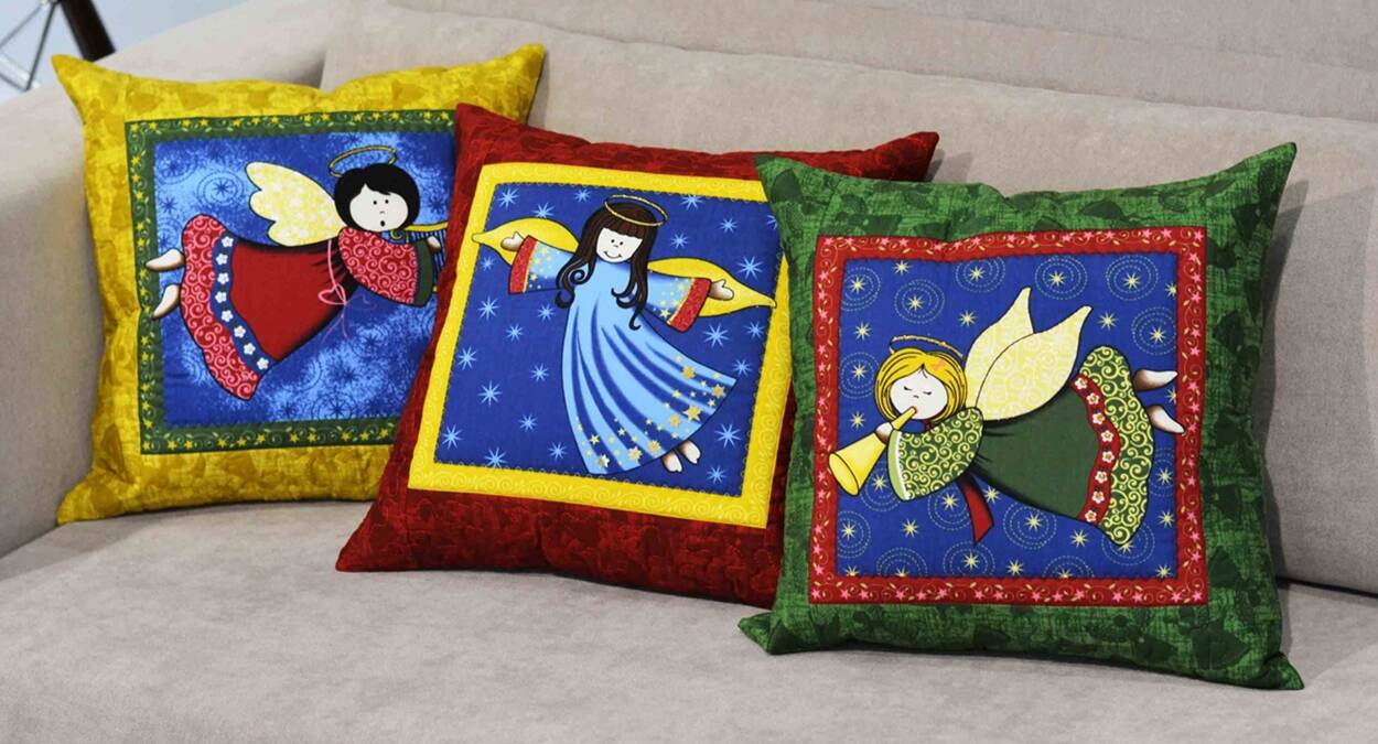 Capas de Almofada em Patchwork Natalino: Faça as Suas!