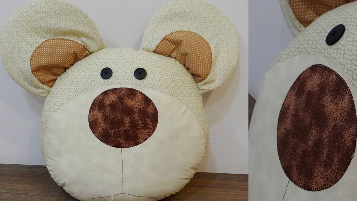 Almofada em Patchwork no Formato de Urso: Guia Completo!