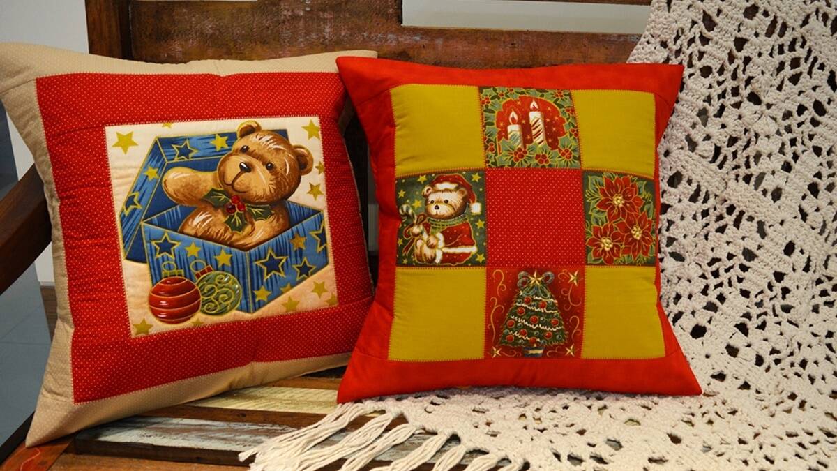 Almofadas Decorativas de Natal em Patchwork: Faça a Sua!