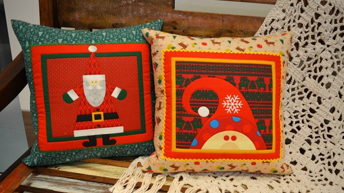 Almofadas em Patchwork: Torne Seu Natal Mais Especial!
