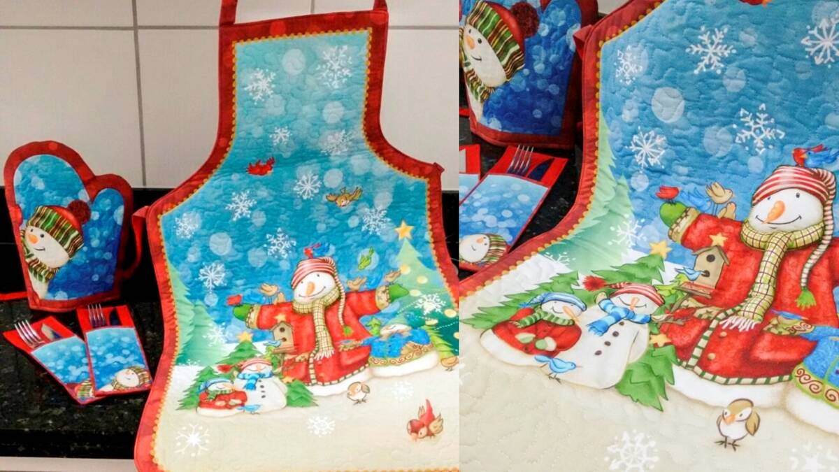 Avental, Luva e Porta Talheres de Natal em Patchwork: Seu Guia!