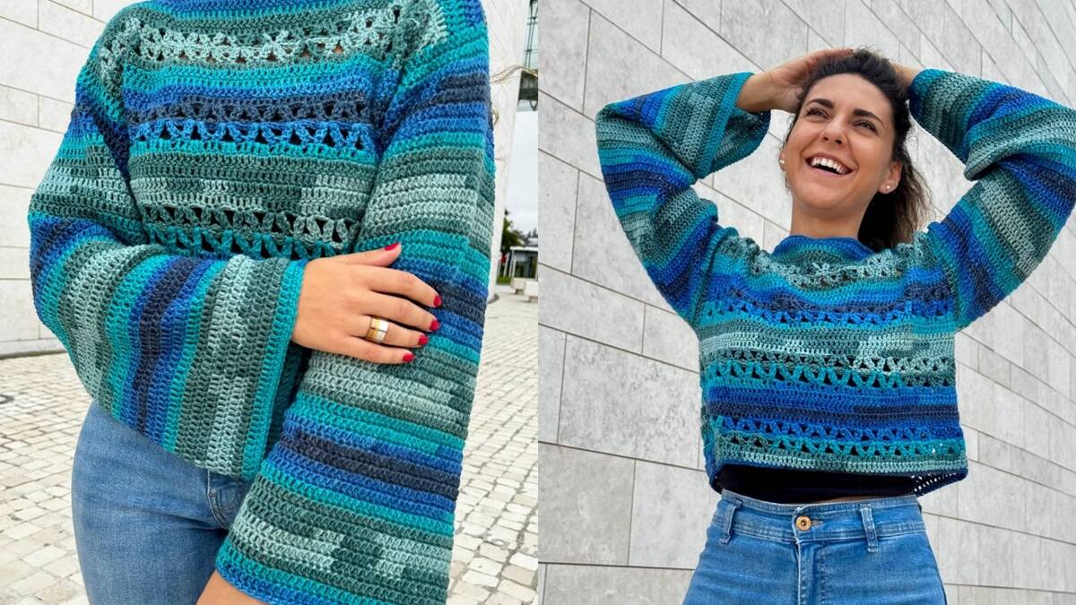 Linda Blusa de Crochê Azul: Aprenda a Fazer a Sua!