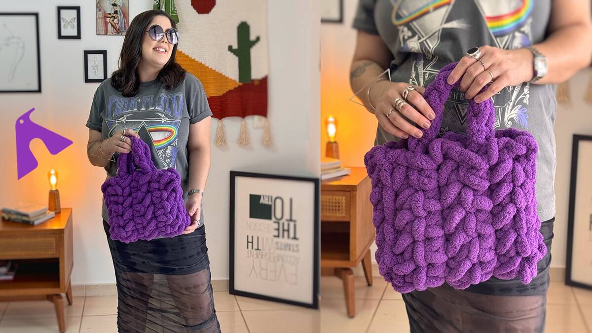Bolsa em Crochê Roxo: Aprenda a Fazer uma Linda Bolsa Roxa!