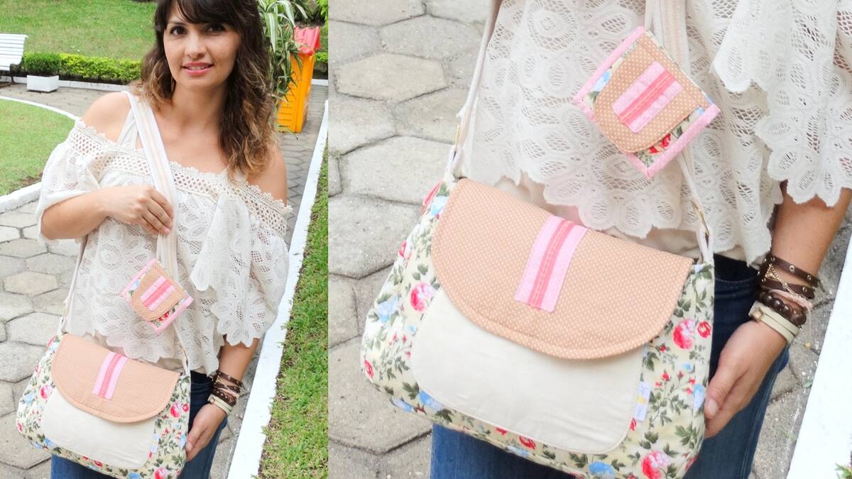 Bolsa em Patchwork Transversal: Aprenda a Fazer a Sua!